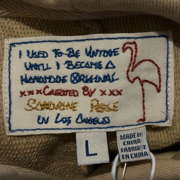 Sandrine Rose Desir Sweatshirt/Hoodie Very Oversized Tan/Brown Women Large NWT - Picture 2 of 11